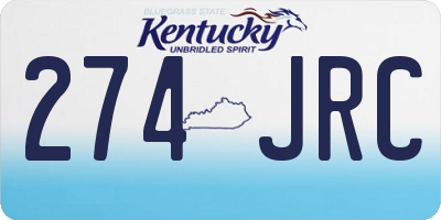 KY license plate 274JRC
