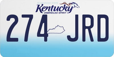 KY license plate 274JRD