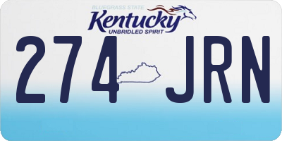 KY license plate 274JRN