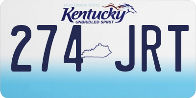 KY license plate 274JRT
