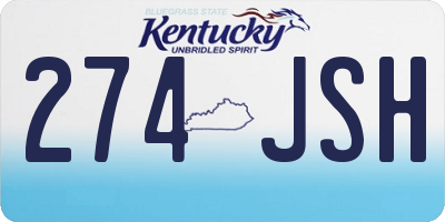 KY license plate 274JSH