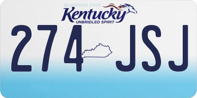 KY license plate 274JSJ