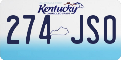 KY license plate 274JSO