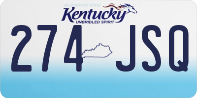 KY license plate 274JSQ