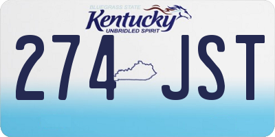 KY license plate 274JST