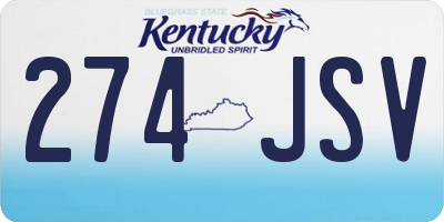 KY license plate 274JSV