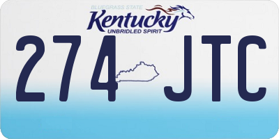 KY license plate 274JTC
