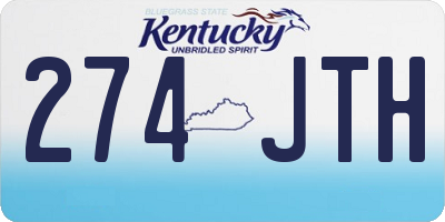 KY license plate 274JTH