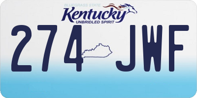 KY license plate 274JWF