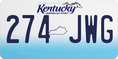 KY license plate 274JWG