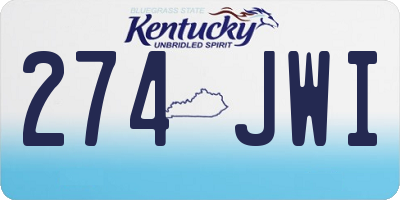KY license plate 274JWI