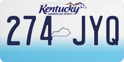 KY license plate 274JYQ