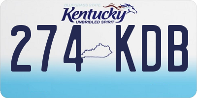KY license plate 274KDB