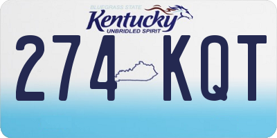 KY license plate 274KQT