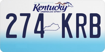 KY license plate 274KRB