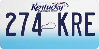 KY license plate 274KRE