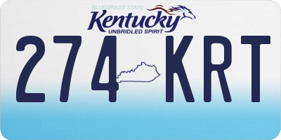 KY license plate 274KRT