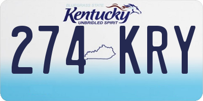 KY license plate 274KRY