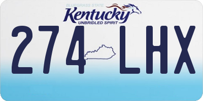 KY license plate 274LHX