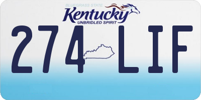KY license plate 274LIF