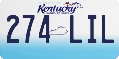 KY license plate 274LIL