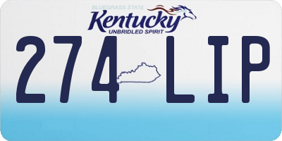 KY license plate 274LIP