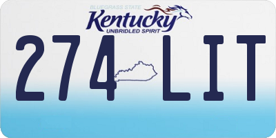 KY license plate 274LIT