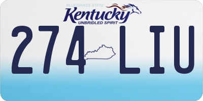 KY license plate 274LIU