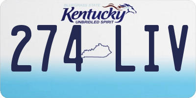 KY license plate 274LIV