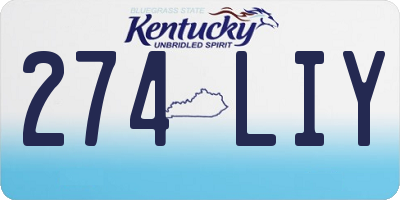 KY license plate 274LIY