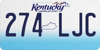 KY license plate 274LJC