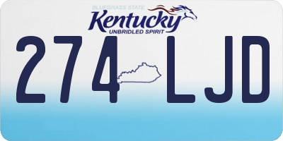 KY license plate 274LJD