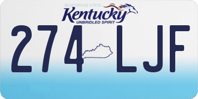 KY license plate 274LJF