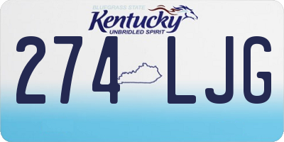 KY license plate 274LJG