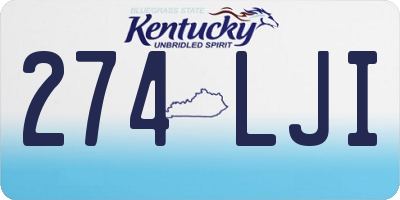 KY license plate 274LJI