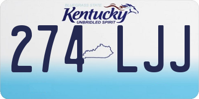 KY license plate 274LJJ