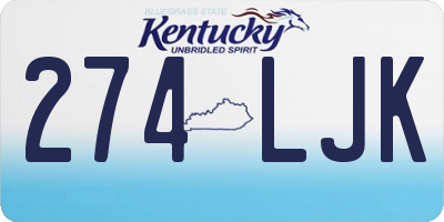 KY license plate 274LJK