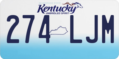KY license plate 274LJM