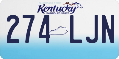 KY license plate 274LJN