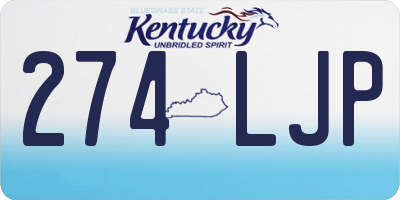 KY license plate 274LJP