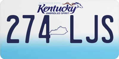 KY license plate 274LJS
