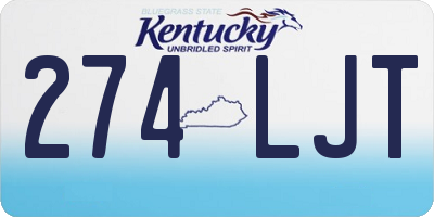 KY license plate 274LJT