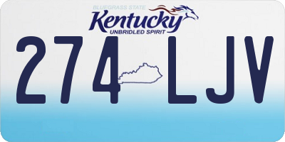 KY license plate 274LJV