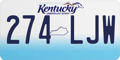 KY license plate 274LJW