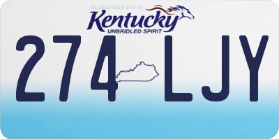 KY license plate 274LJY