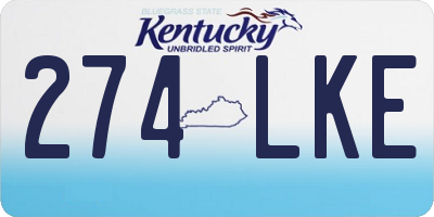 KY license plate 274LKE