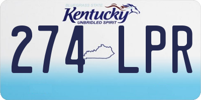 KY license plate 274LPR