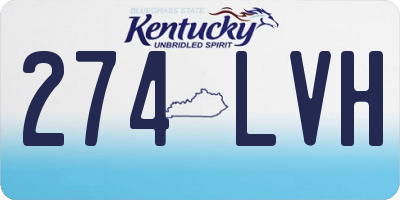 KY license plate 274LVH