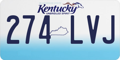 KY license plate 274LVJ