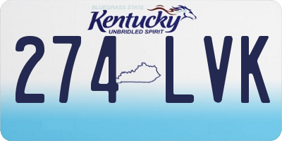 KY license plate 274LVK